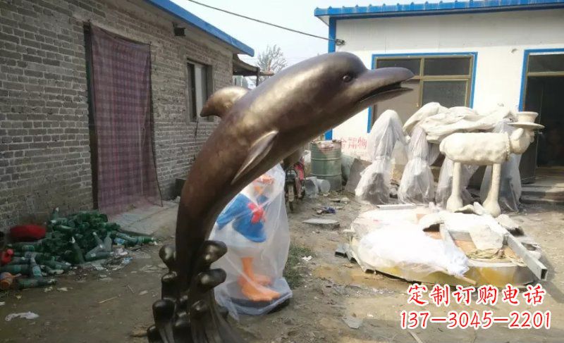 绵阳海豚动物铜雕