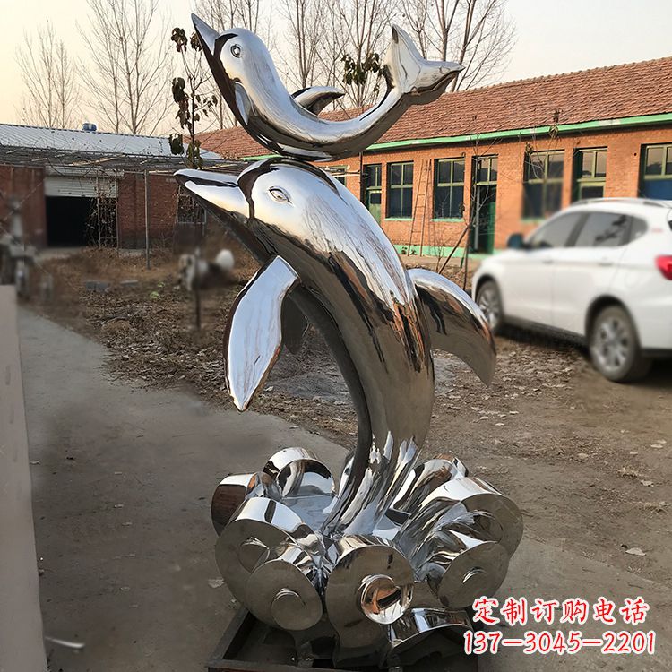 绵阳海豚不锈钢雕塑,带来动人惊喜