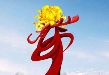 绵阳中领雕塑：牡丹花开，把美景永久定格