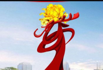 绵阳欣赏静谧的雕塑之美：不锈钢牡丹花雕塑
