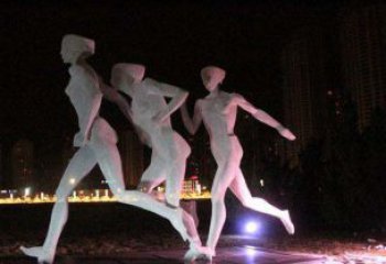 绵阳优雅靓丽的女性不锈钢跑步雕塑