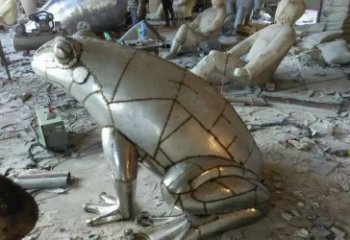 绵阳中领雕塑精美不锈钢青蛙动物雕塑