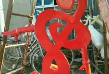 绵阳中领雕塑-不锈钢音符抽象雕塑