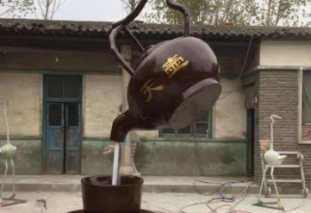 绵阳茶壶精美铜雕，为您打造经典景观雕塑