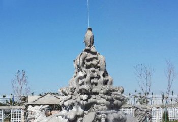 绵阳令人称羡的广场龙龟喷泉石雕