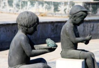 绵阳儿童景观铜雕，携带童趣的青蛙