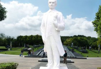 绵阳爱迪生公园广场世界名人石雕塑