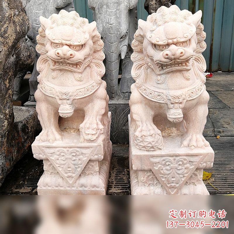 绵阳汉白玉狮子雕塑,独特雕刻,展现狮子雄势