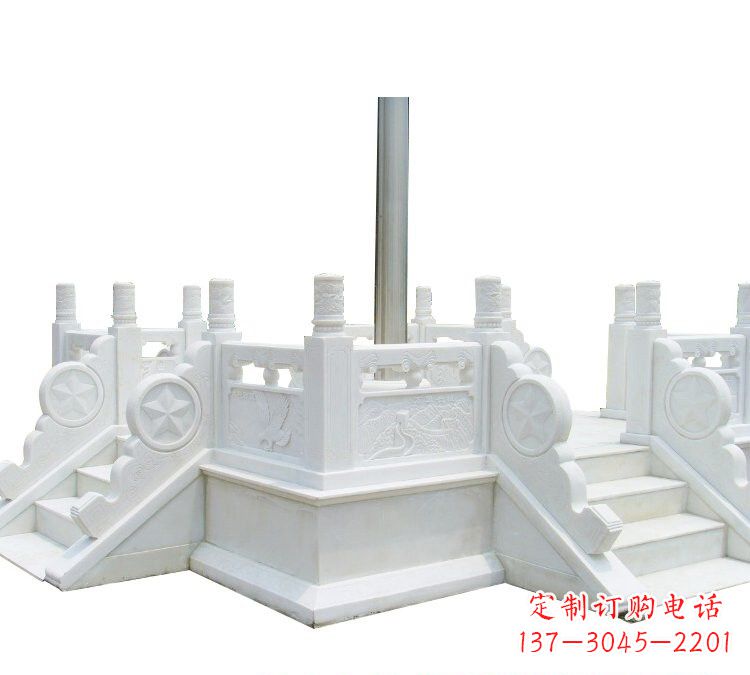 绵阳汉白玉部队升旗台雕塑