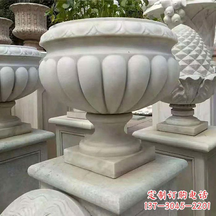 绵阳汉白玉城市园林花盆石雕