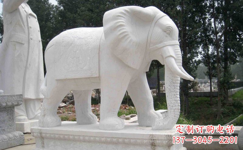 绵阳汉白玉大象雕塑