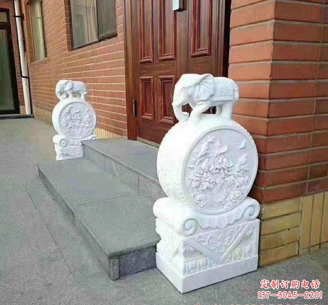 绵阳汉白玉大象雕塑,令家庭美景更加完美