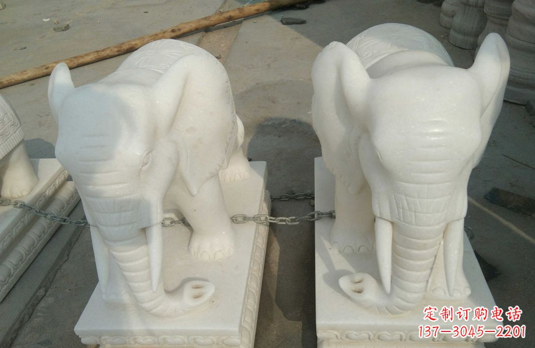 绵阳汉白玉大象雕塑是中领雕塑定制厂家的精品作…