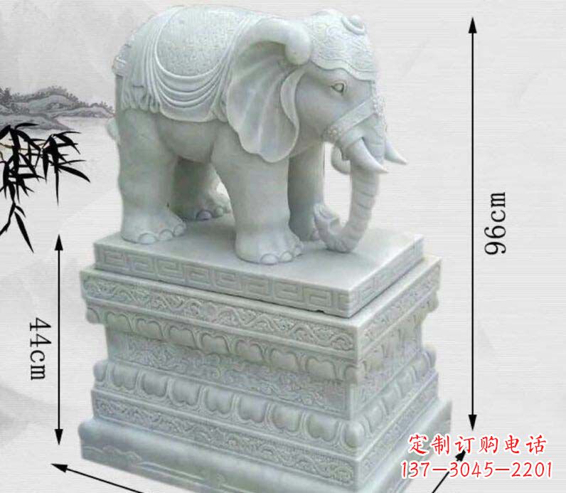 绵阳令人惊叹的汉白玉大象门口雕塑