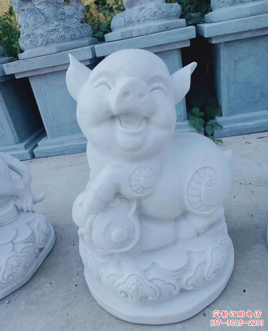绵阳汉白玉公园动物十二生肖石雕