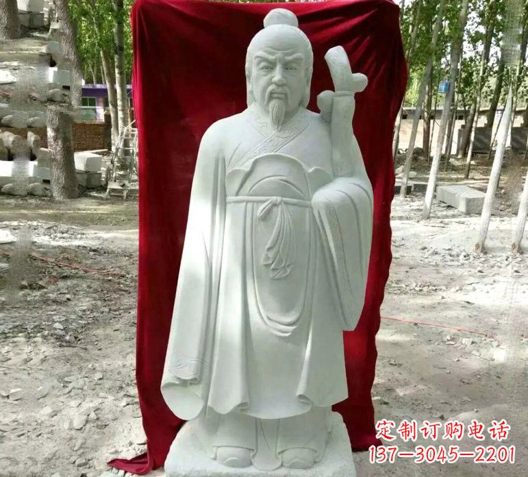 绵阳汉白玉古代名医华佗雕塑