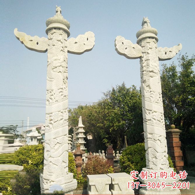 绵阳汉白玉华表石雕塑