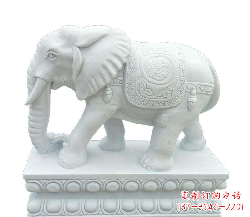 绵阳汉白玉吉祥大象