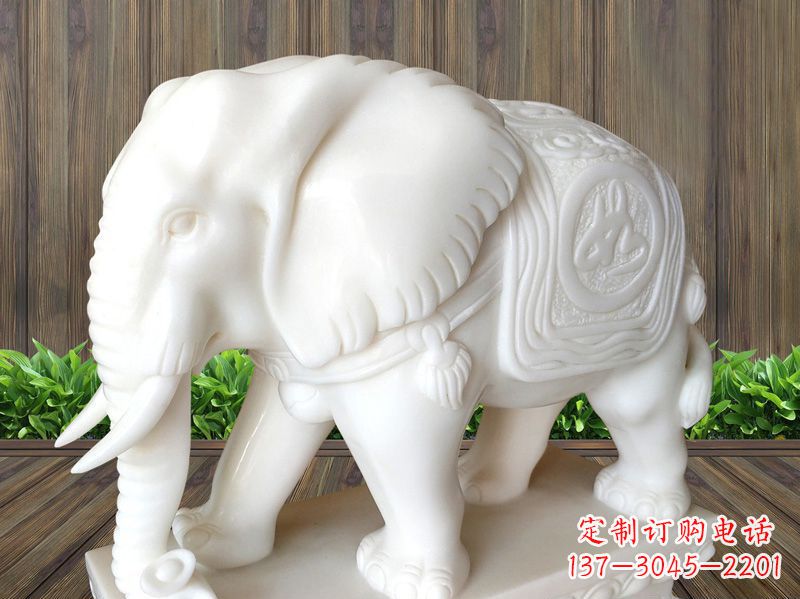 绵阳汉白玉吉祥如意镇宅大象石雕