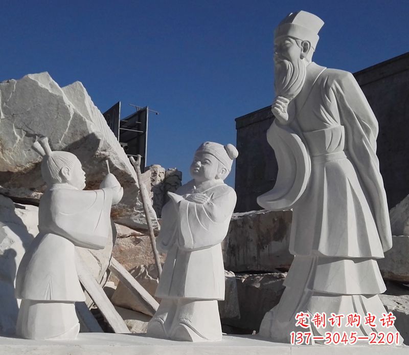 绵阳汉白玉孔融让梨石雕