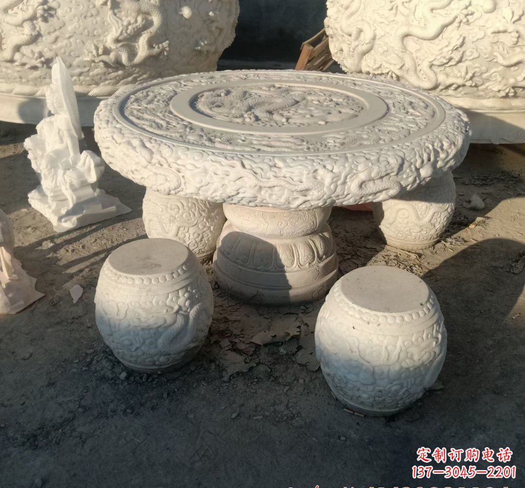 绵阳中领雕塑推出的汉白玉魔力龙雕塑,以汉白玉…