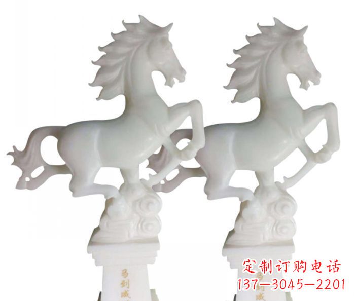 绵阳汉白玉马雕塑,以自然质朴大气