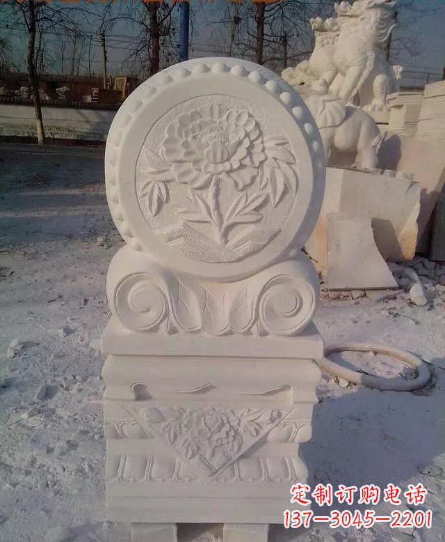 绵阳汉白玉门墩雕塑是一种特殊的雕塑艺术品,雕…