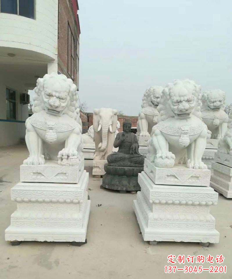 绵阳精美狮子雕塑,复古典雅高贵