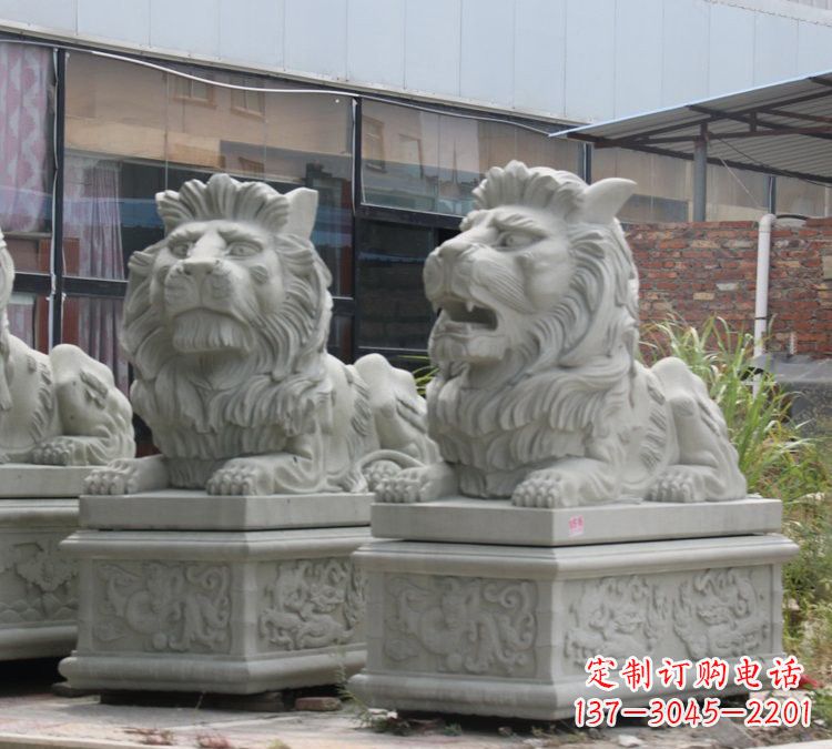 绵阳汉白玉欧式狮子石雕