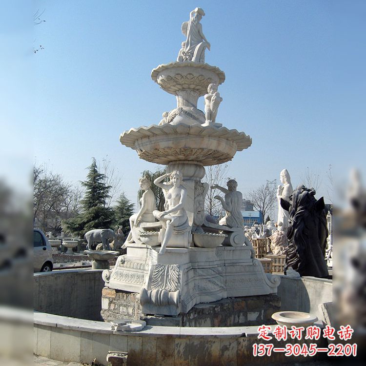 绵阳汉白玉欧式人物喷泉