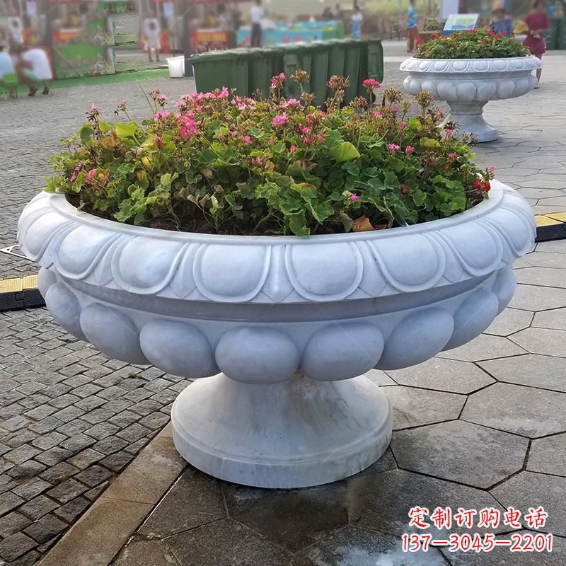 绵阳汉白玉欧式石雕花盆