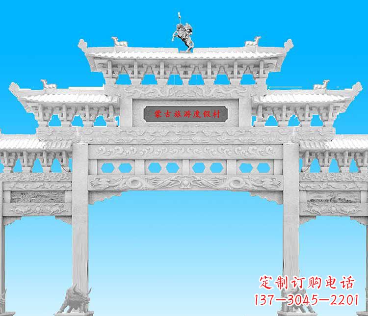绵阳汉白玉牌楼雕塑,传承经典之美