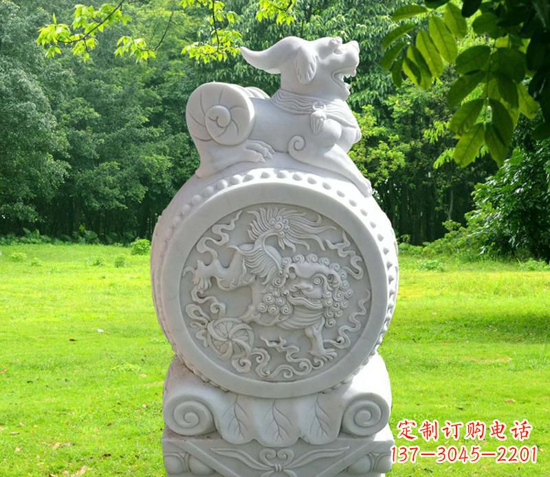 绵阳中领雕塑貔貅抱鼓石雕塑