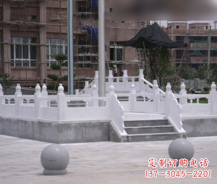 绵阳汉白玉校园升旗台石雕
