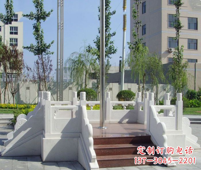 绵阳汉白玉升旗台校园石雕