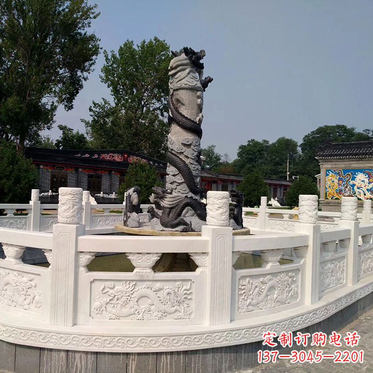 绵阳汉白玉石雕刻护栏,精美而别致