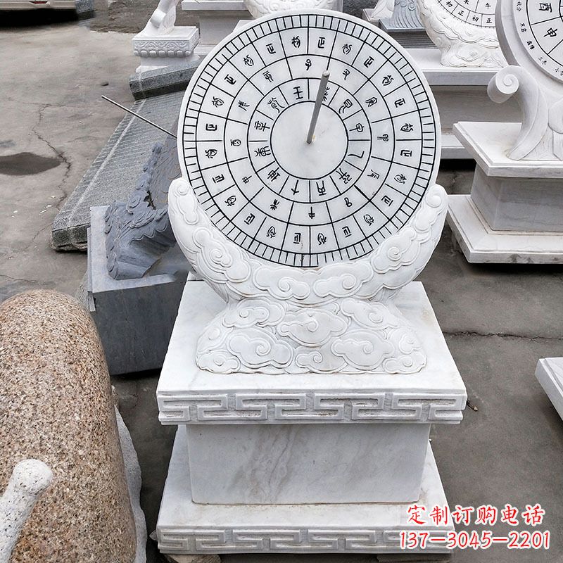 绵阳汉白玉石日晷雕塑，专属的精美记忆