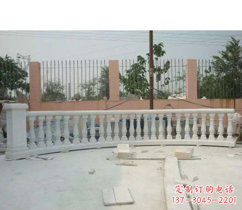 绵阳精致白玉石栏杆雕塑