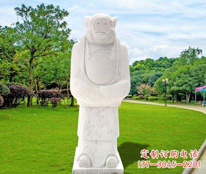 绵阳汉白玉兽首人身十二生肖公园石雕