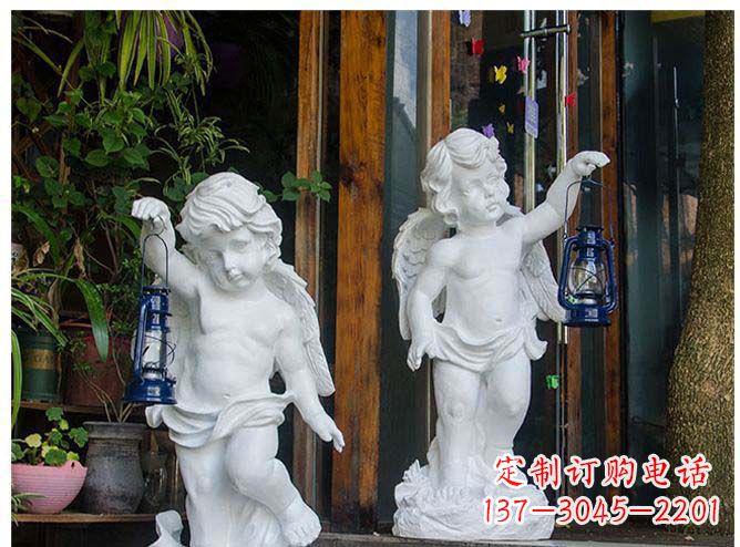 绵阳白玉天使雕塑,夜晚的灯火璀璨
