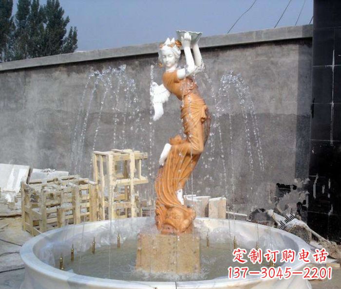 绵阳高端石膏西方人物公园喷泉雕塑