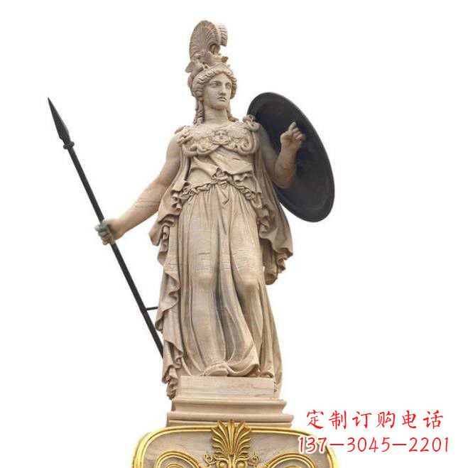 绵阳艺术定制——汉白玉希腊女神雅典娜雕塑