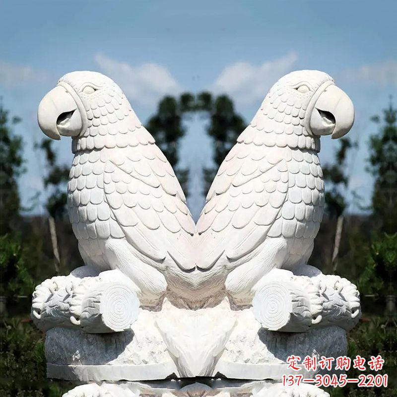 绵阳汉白玉鹦鹉石雕
