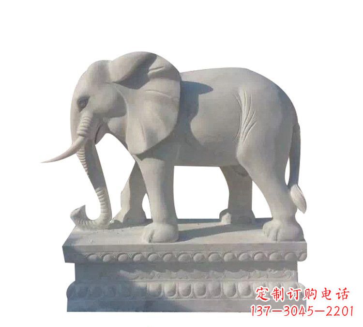 绵阳汉白玉镇宅大象石雕