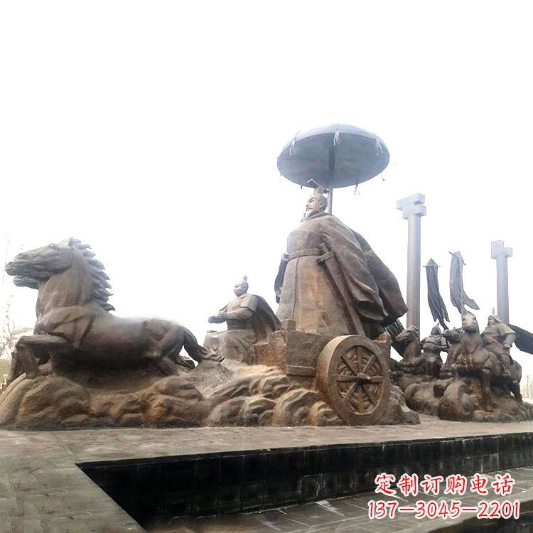 绵阳中国历史传奇汉武帝铜雕塑