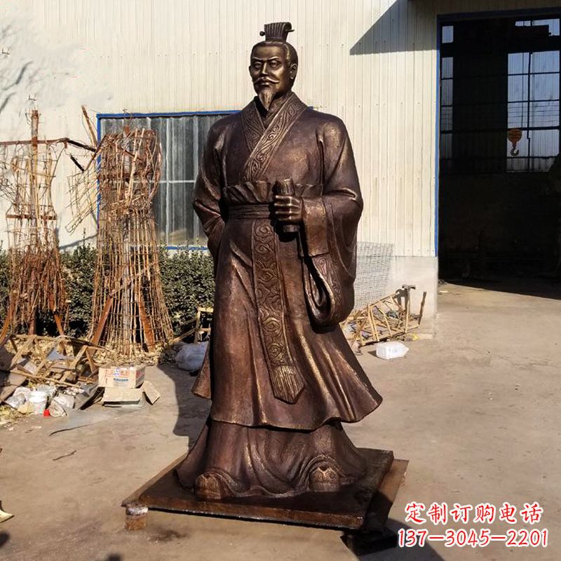 绵阳高质量汉武帝刘彻铜雕塑像