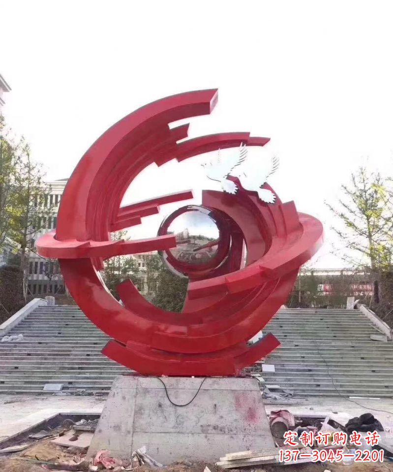 绵阳和平鸽不锈钢雕塑 (2)
