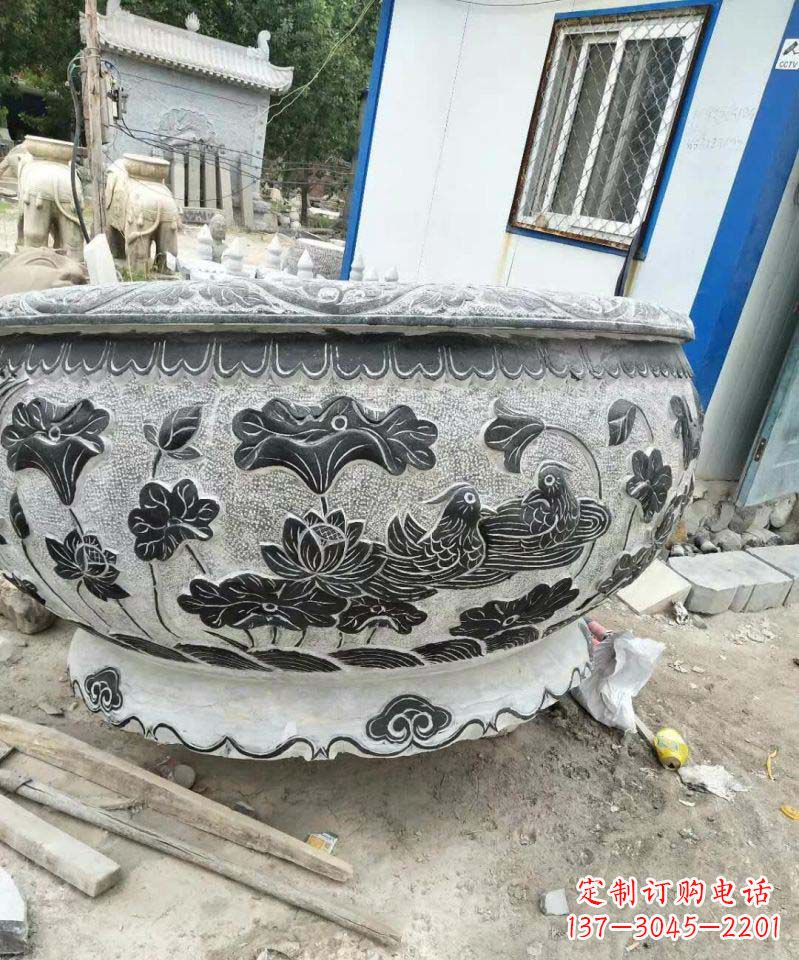 绵阳荷花石雕水缸