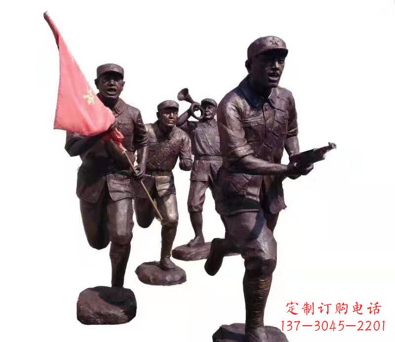 绵阳传承热血精神,纪念红军英雄:红军人物雕塑