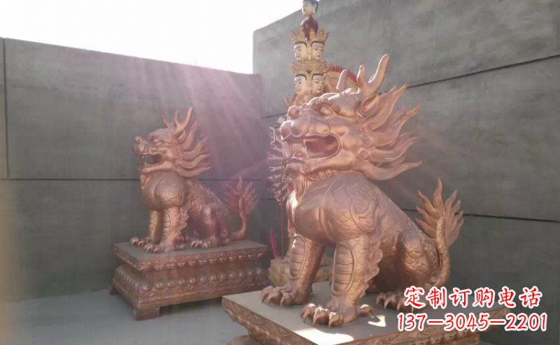 绵阳红铜麒麟-财富吉祥之神